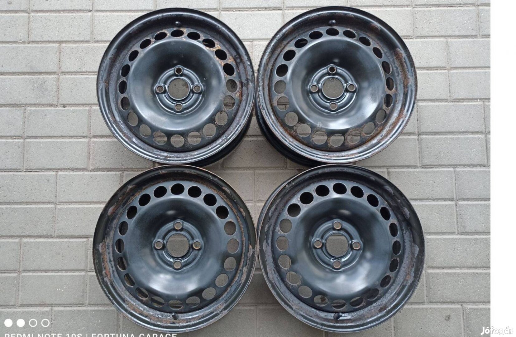 4x100 15" Opel használt lemezfelni garnitúra+Tpms (643)