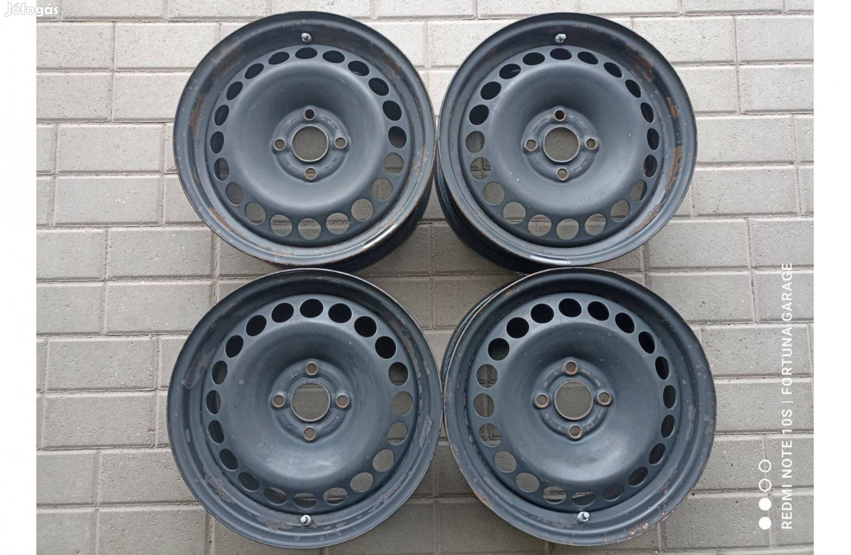 4x100 15" Opel használt lemezfelni garnitúra+Tpms (644)