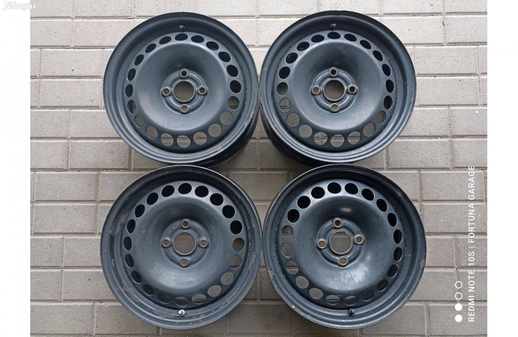 4x100 15" Opel használt lemezfelni garnitúra+Tpms (645)