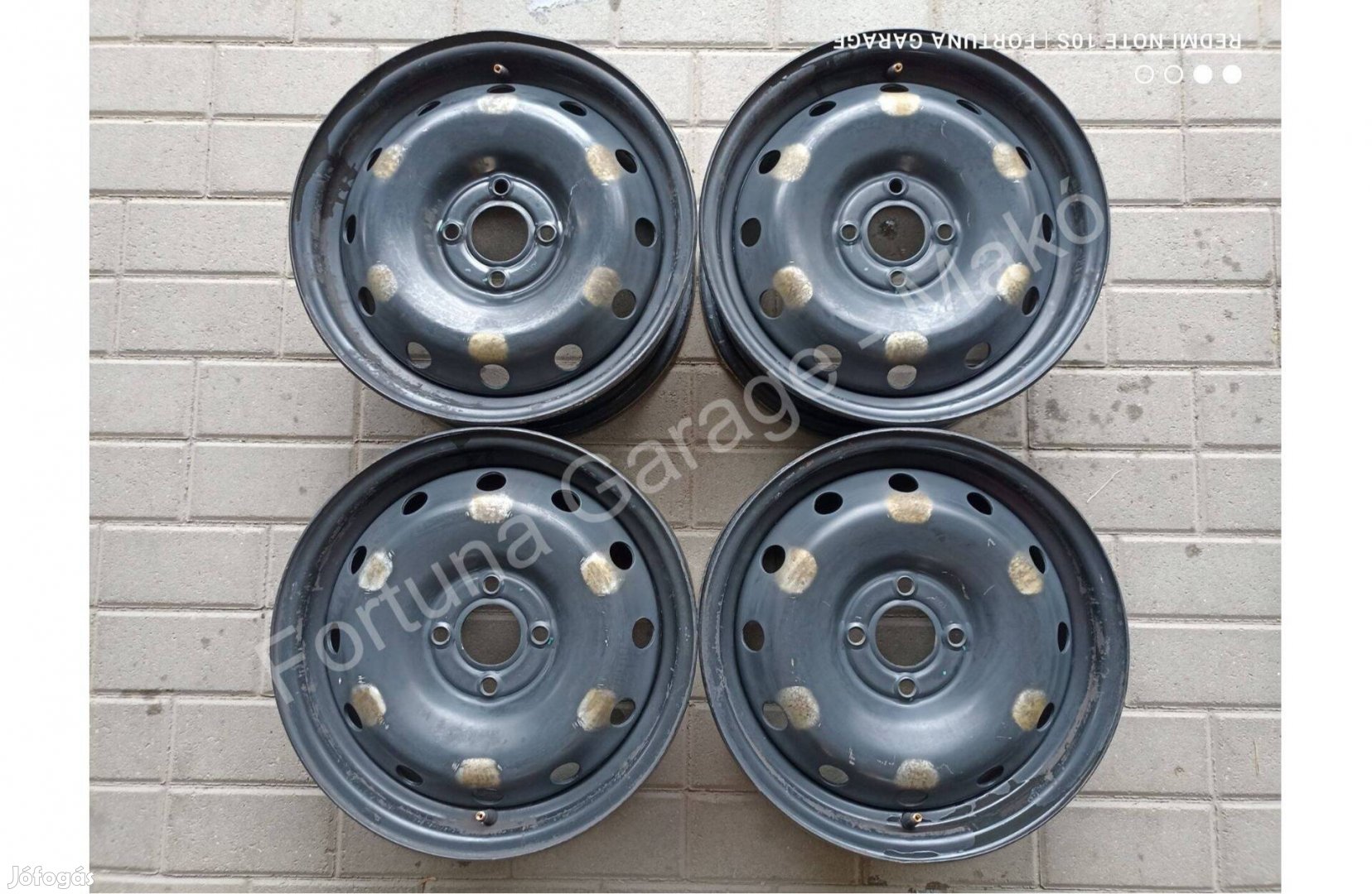 4x100 15" Renault / Dacia használt lemezfelni garnitúra (634)
