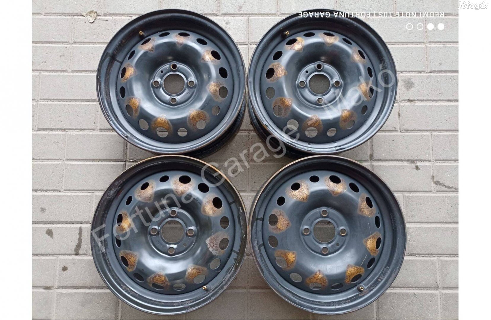 4x100 15" Renault használt lemezfelni garnitúra (632)