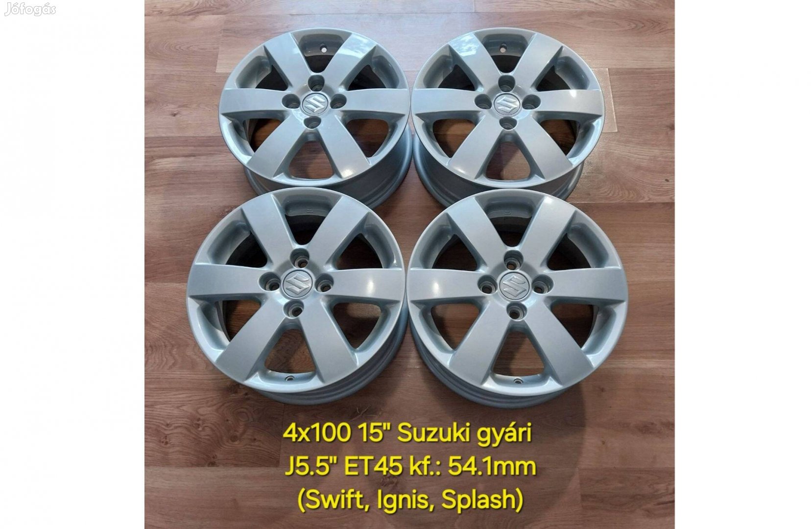 4x100 15" Suzuki gyári alufelni garnitúra /Swift, Ignis, Splash/