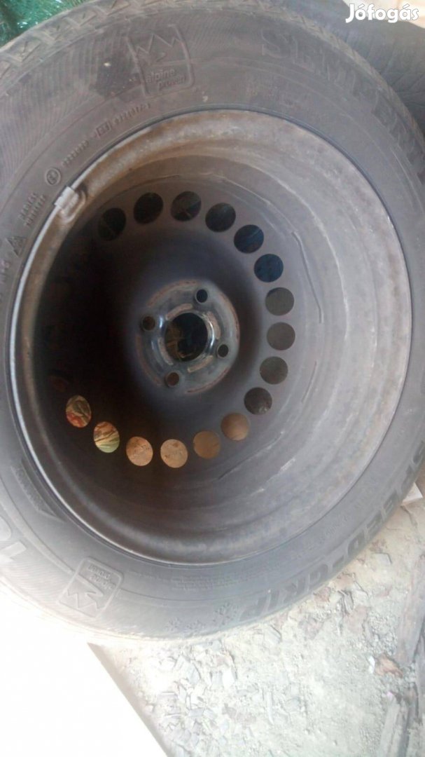4x100 15-ös lemezfelni, Opel Corsa téli gumi szettje