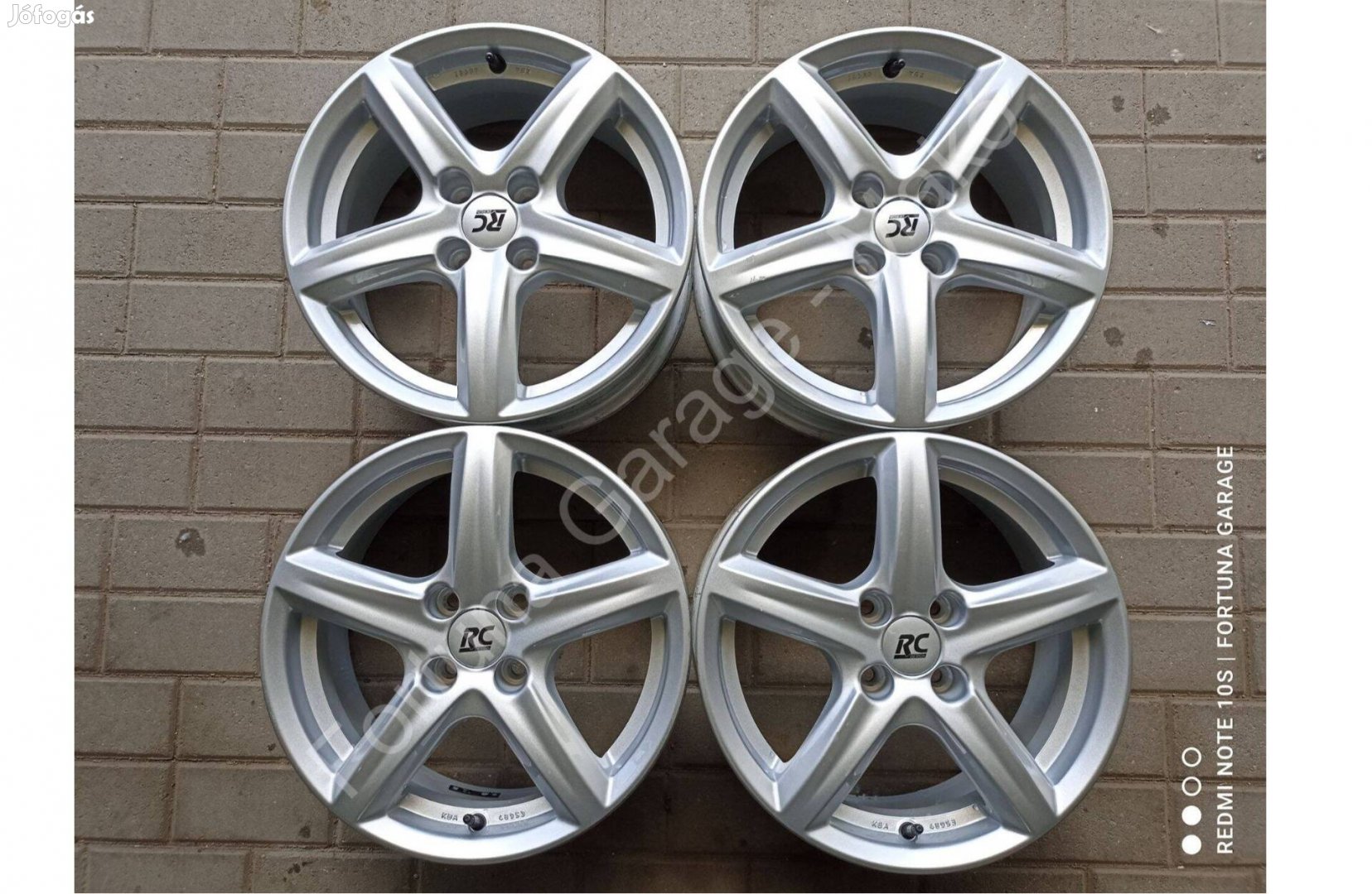 4x100 16" Brock RC24 újszerű alufelni garnitúra +Tpms