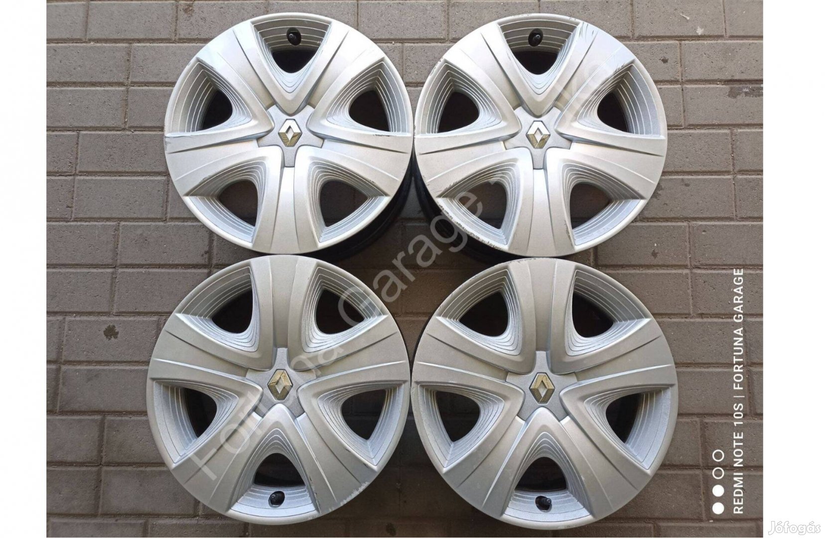 4x100 16" Renault Struktur használt lemezfelni garnitúra +Tpms