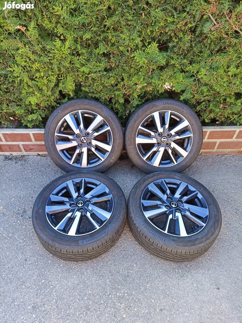 4x100 16 / 16" Gyári Nissan alufelni 195/55 R16 Uniroyal nyári gumi