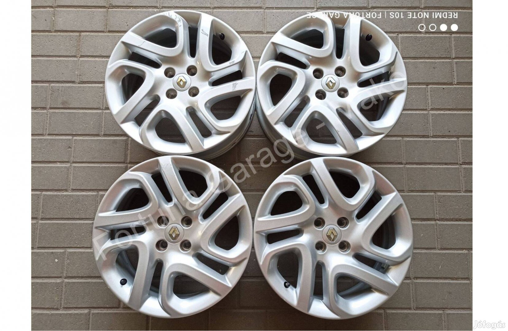 4x100 17" Renault 'Fastgame' használt alufelni garnitúra +Tpms