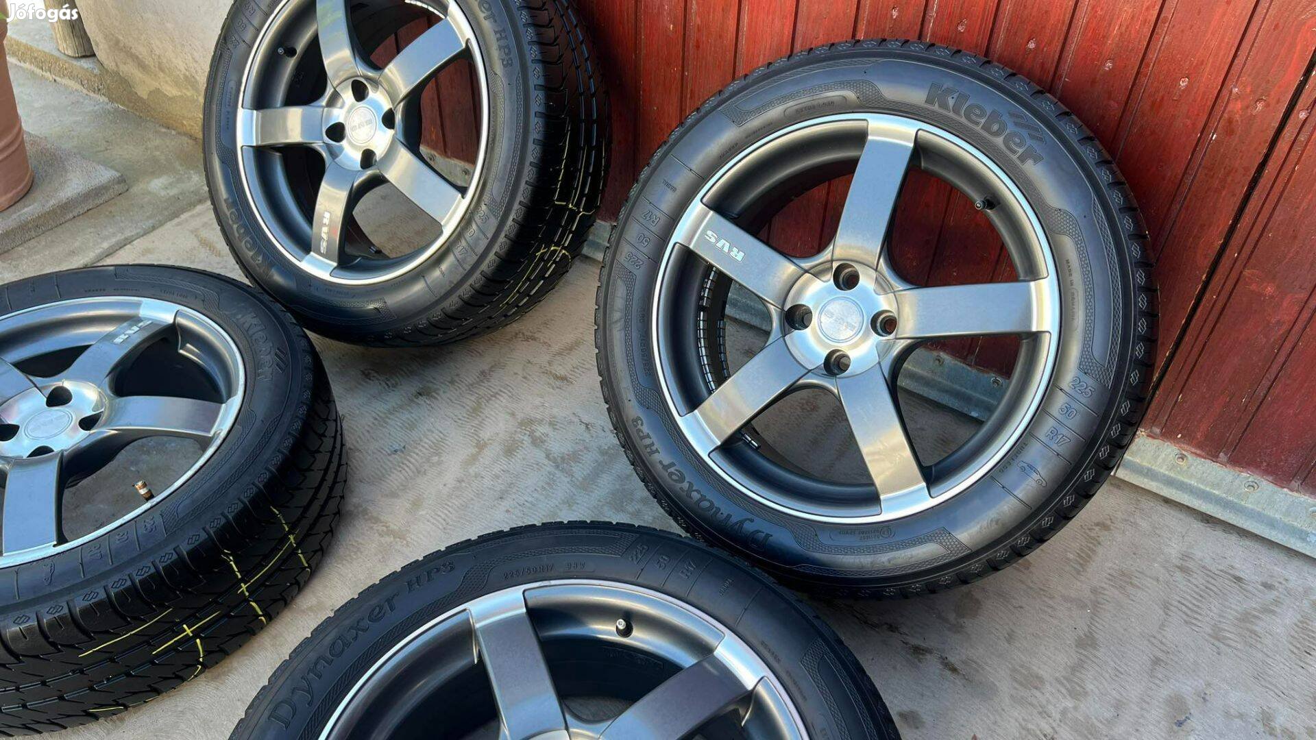 4x100 17" Rvs felni, könnyűfém, alu, kerék szett gumi garnitúra