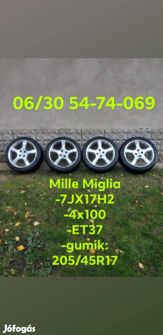 4x100 17 alufelni