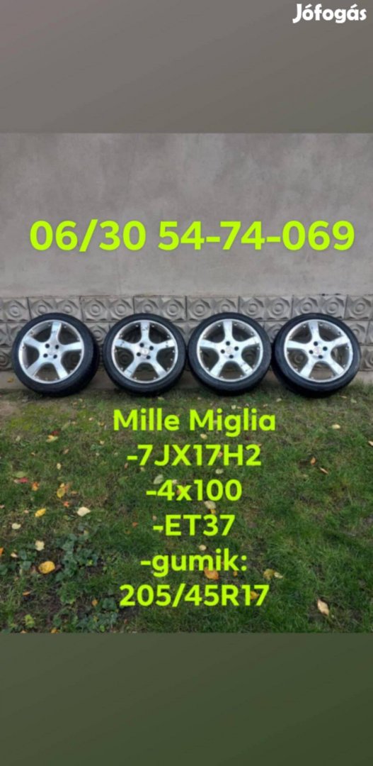 4x100 17 alufelni