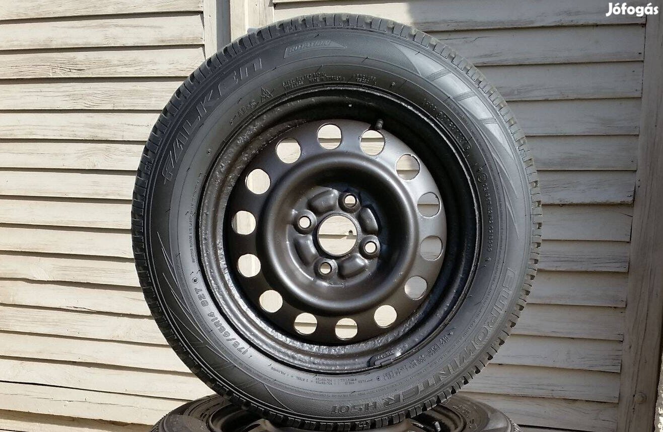 4x100 R14 Toyota felni újszerű téli gumival 175/65 Suzuki Hyundai Kia