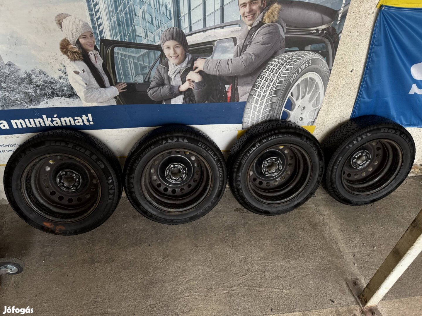 4x100 R14 lemezfelni+ Rotalla 165/70 Téli gumi