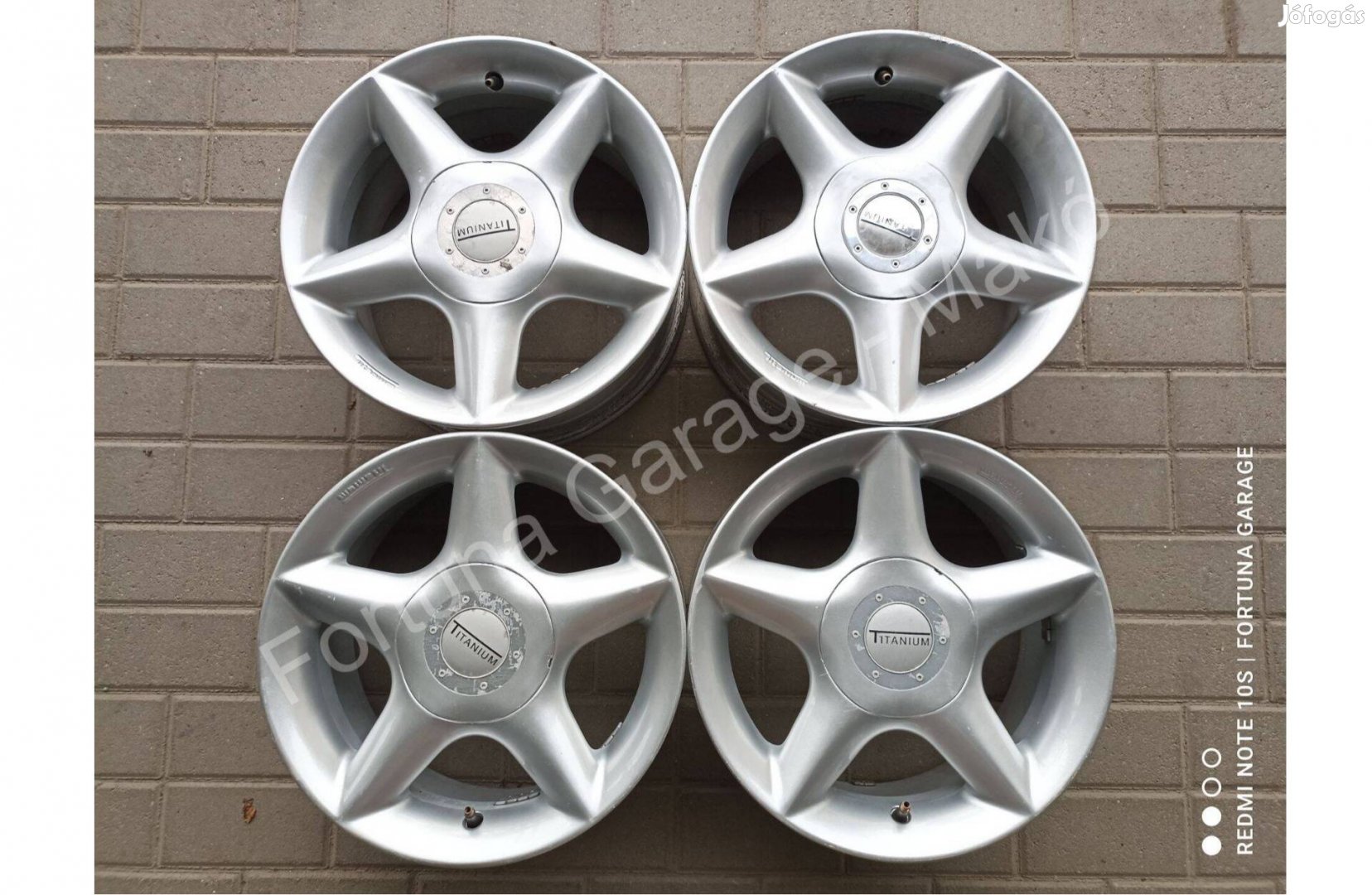 4x100 / 4x114,3 15" Titanium használt alufelni garnitúra