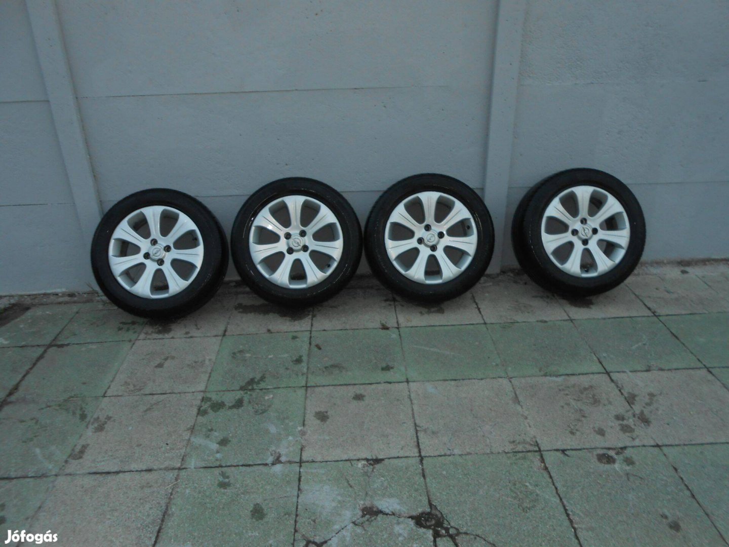4x100 gyári Opel 16" alufelni nyári gumival 16 coll