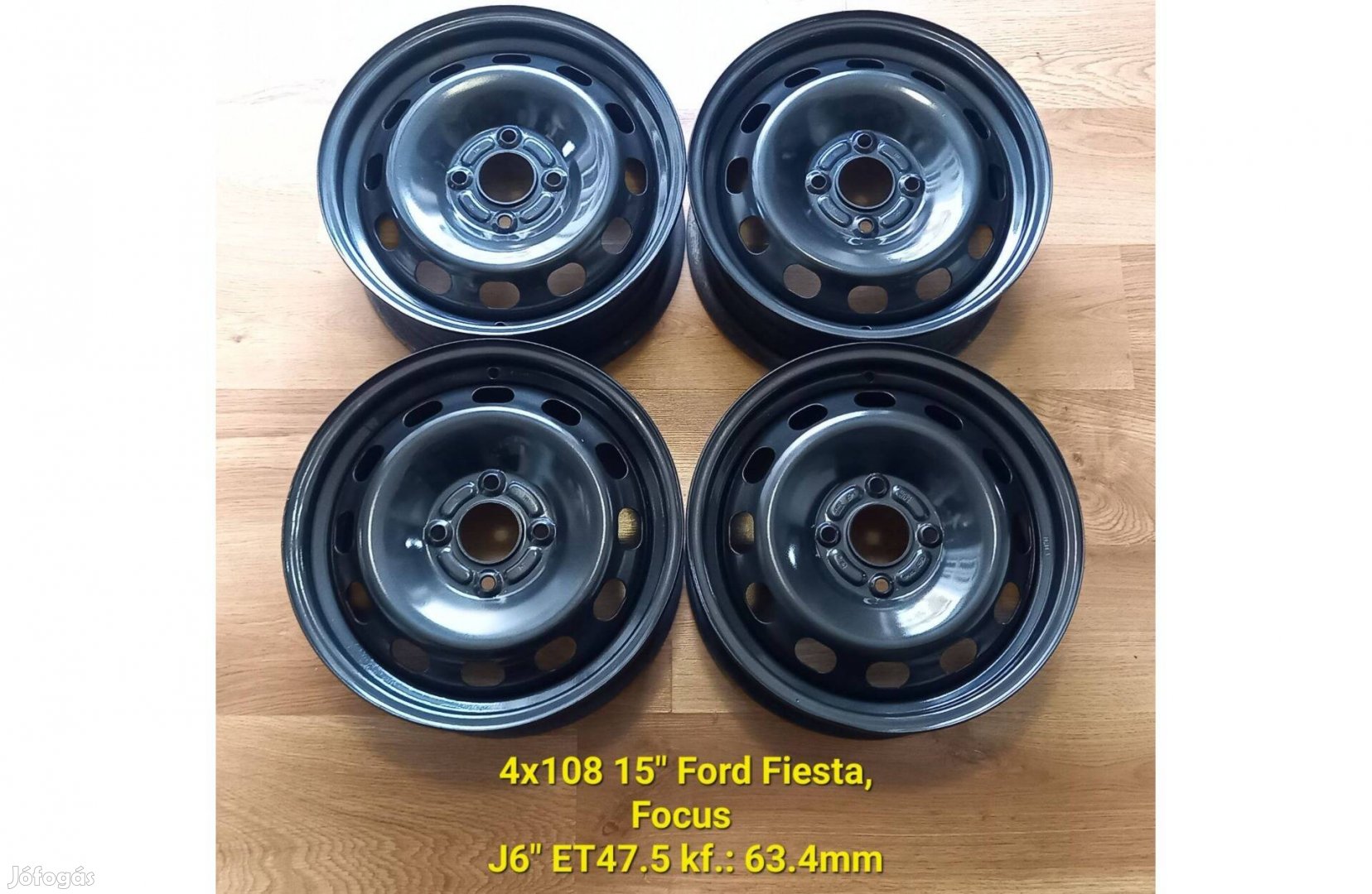 4x108 15" Ford Fiesta gyári lemezfelni garnitúra - újszerű