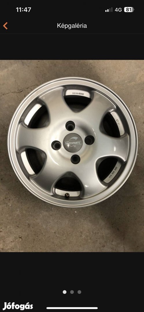 4x108 15"  új Gamaparts alufelni