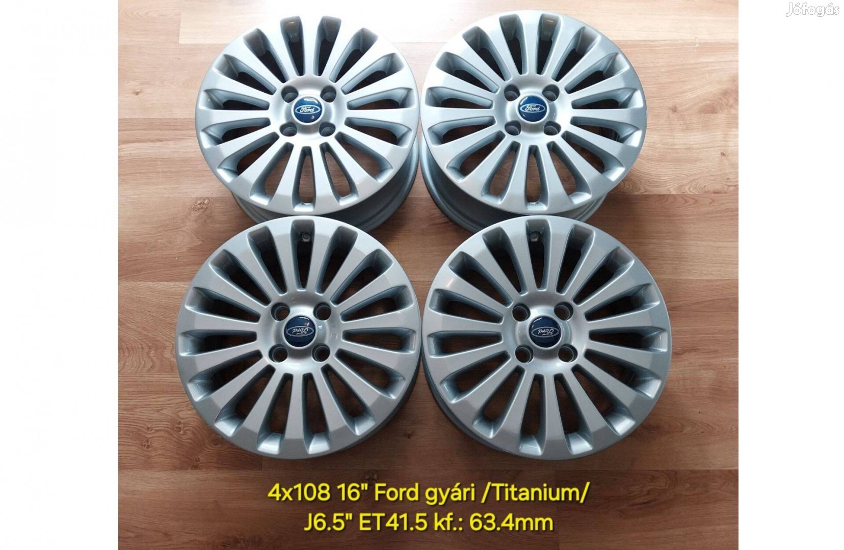 4x108 16" Ford Fiesta gyári /Titanium/ alufelni garnitúra