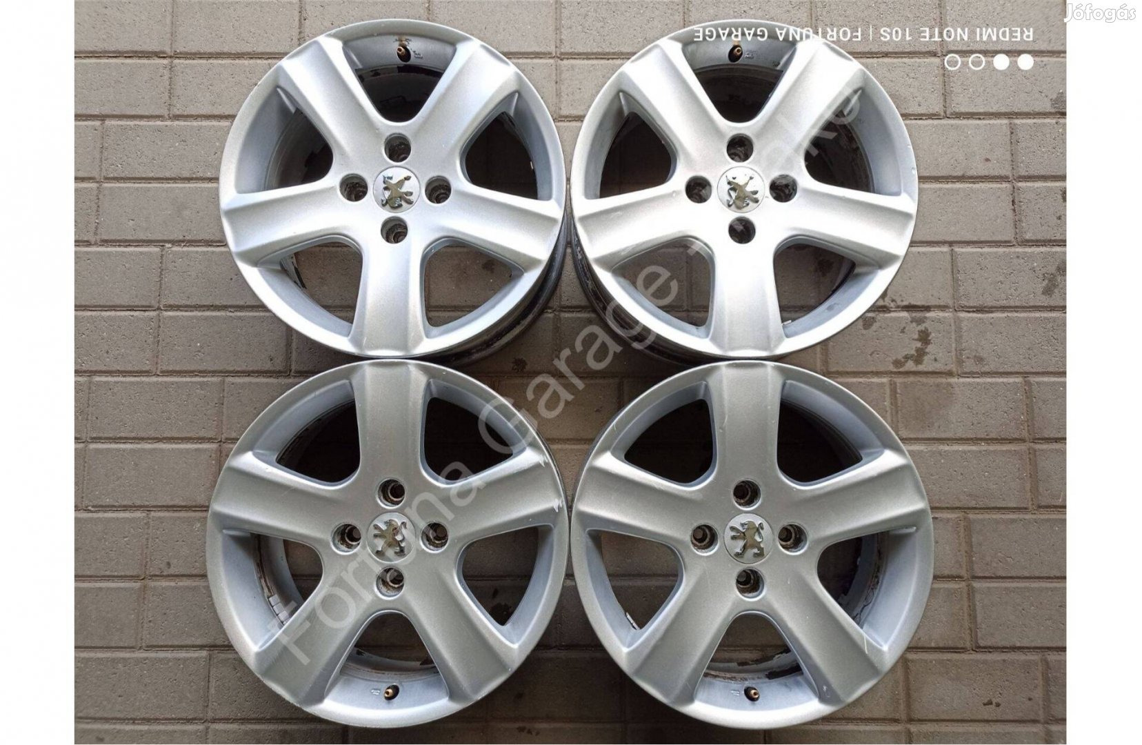 4x108 16" Peugeot Ariane használt alufelni garnitúra