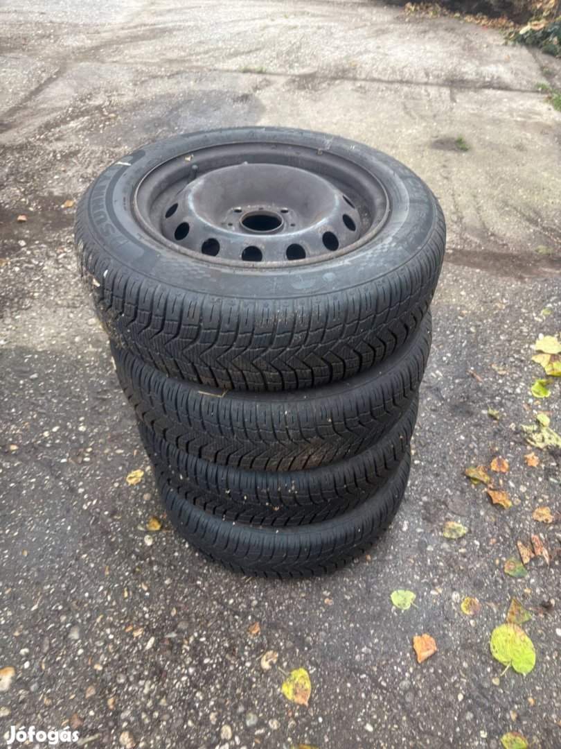 4x108 175/65 R14 négyévszakos gumi + acélfelni Peugeot Citroen