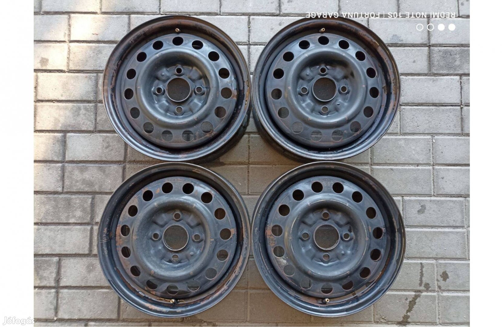 4x114.3 15" Mitsubishi / Hyundai használt lemezfelni garnitúra (R583)