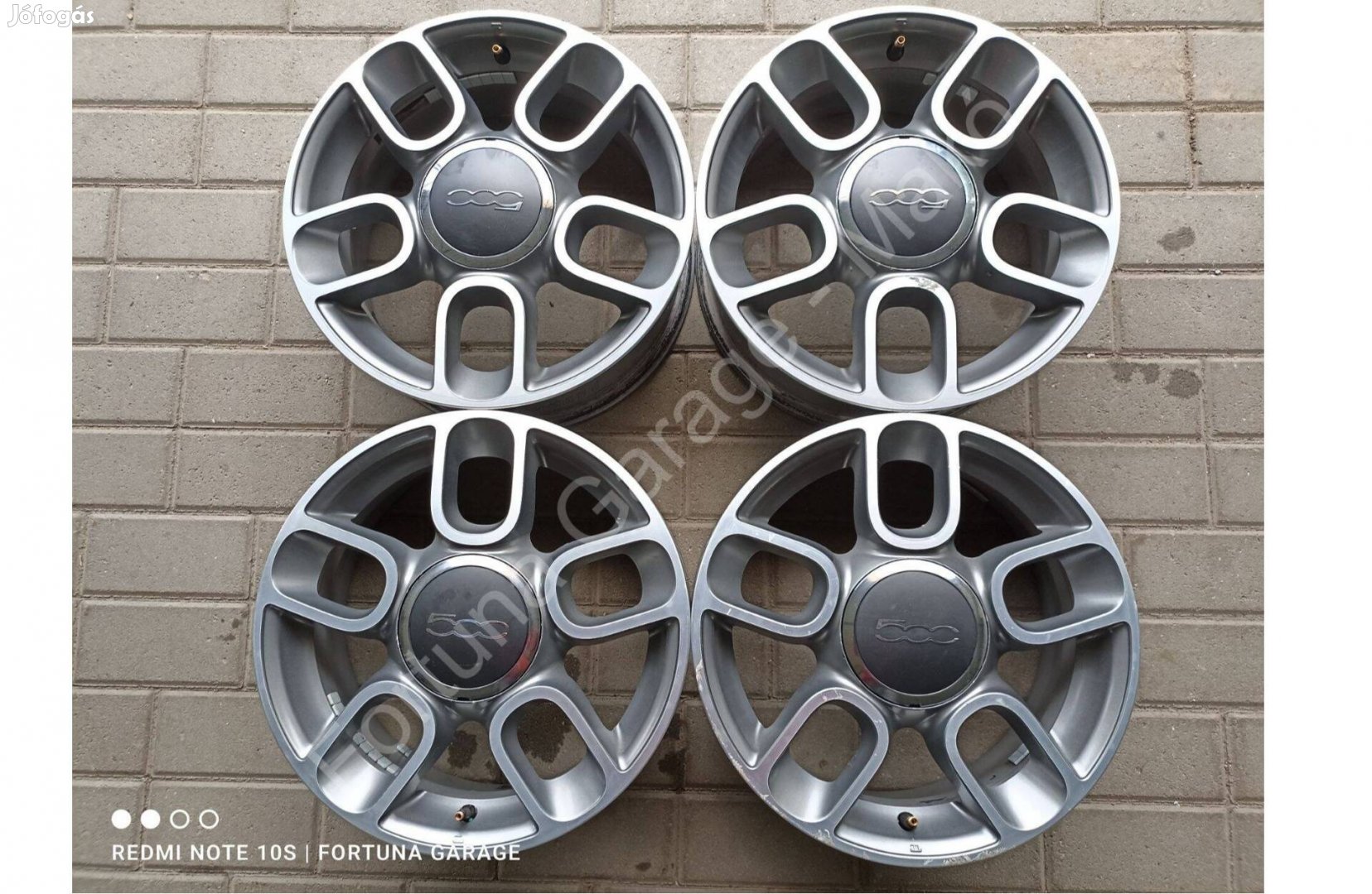 4x98 15" Fiat 500 használt alufelni garnitúra