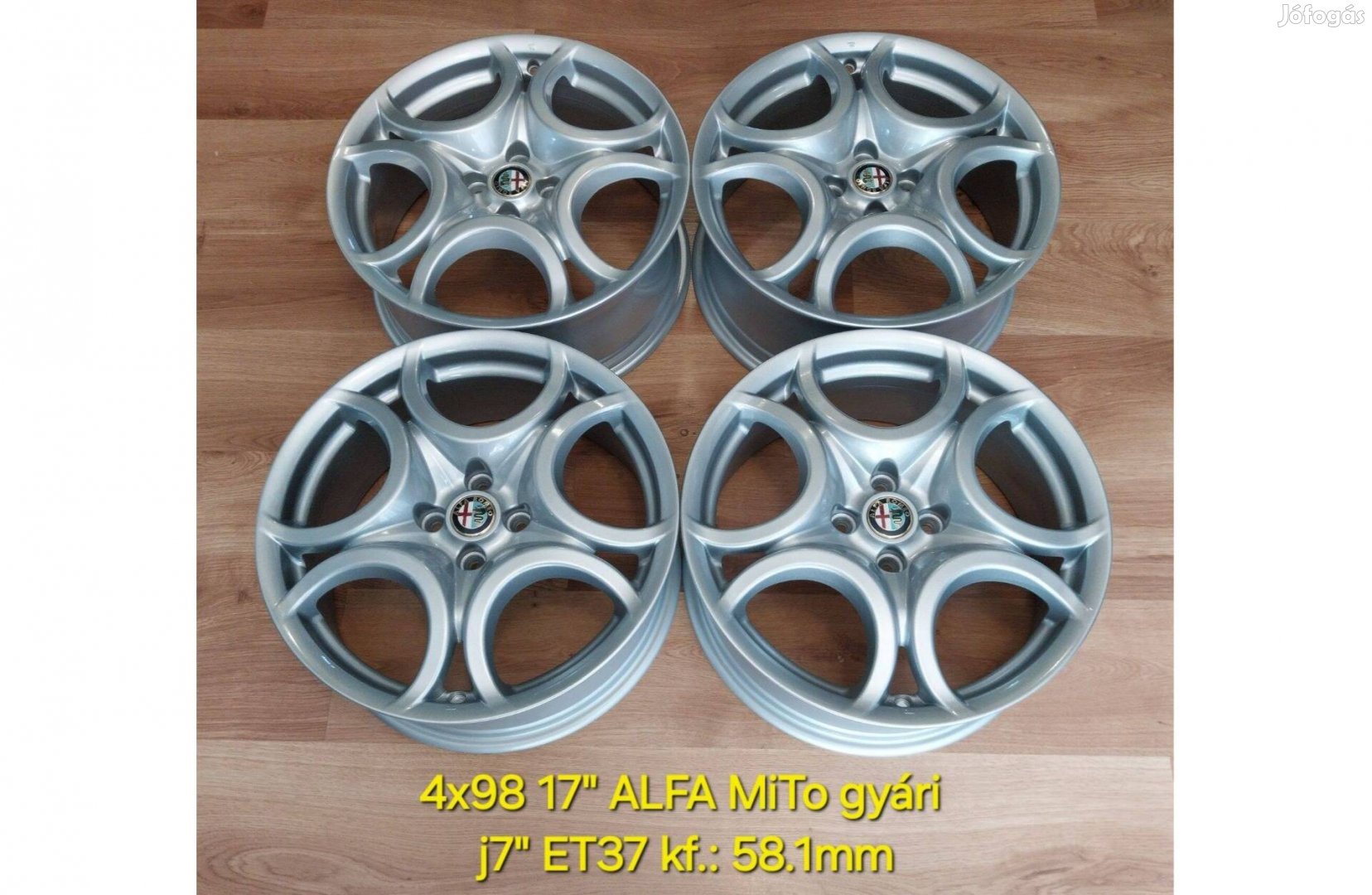4x98 17" Alfa-Romeo Mito gyári alufelni garnitúra