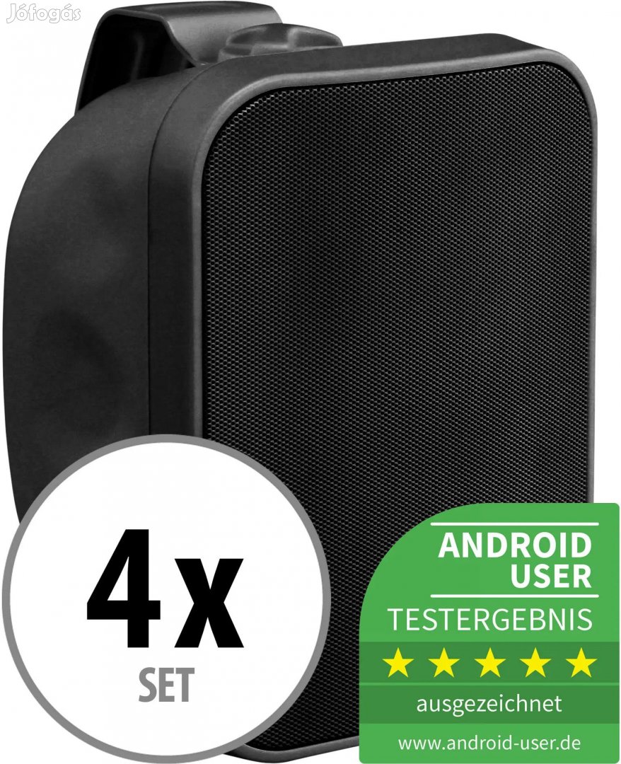 4x Pronomic OLS-5 BK Kültéri Hangszóró Fekete 4x 80 Watt