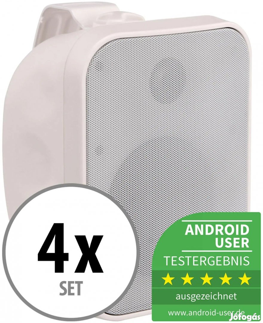 4x Pronomic OLS-5 WH Kültéri Hangszóró Fehér 4x 80 watt