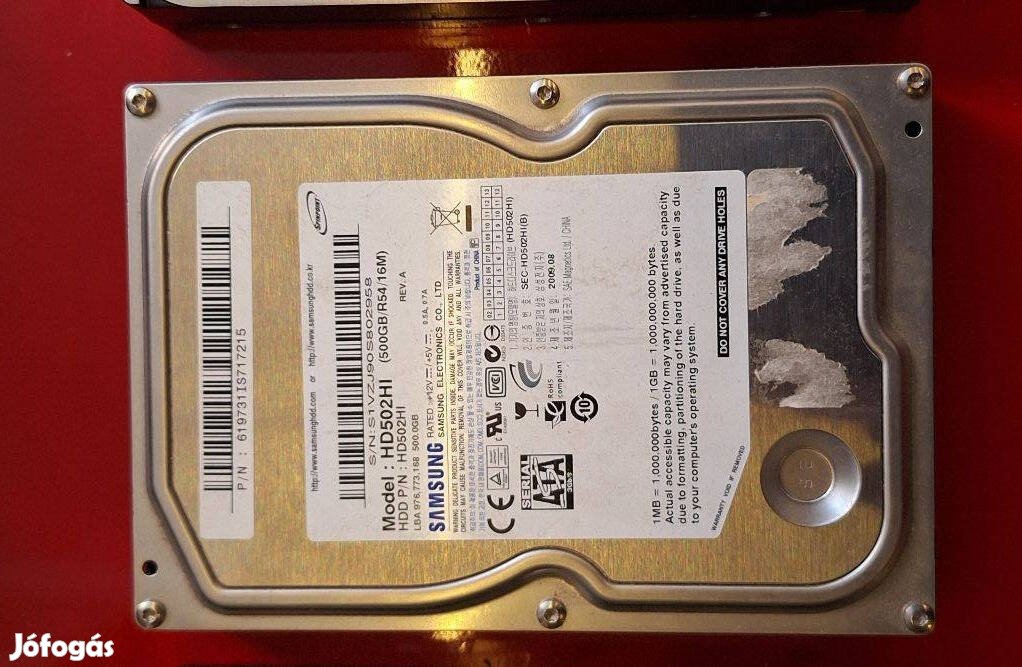 500 GB SATA HDD Samsung winchester vincseszter