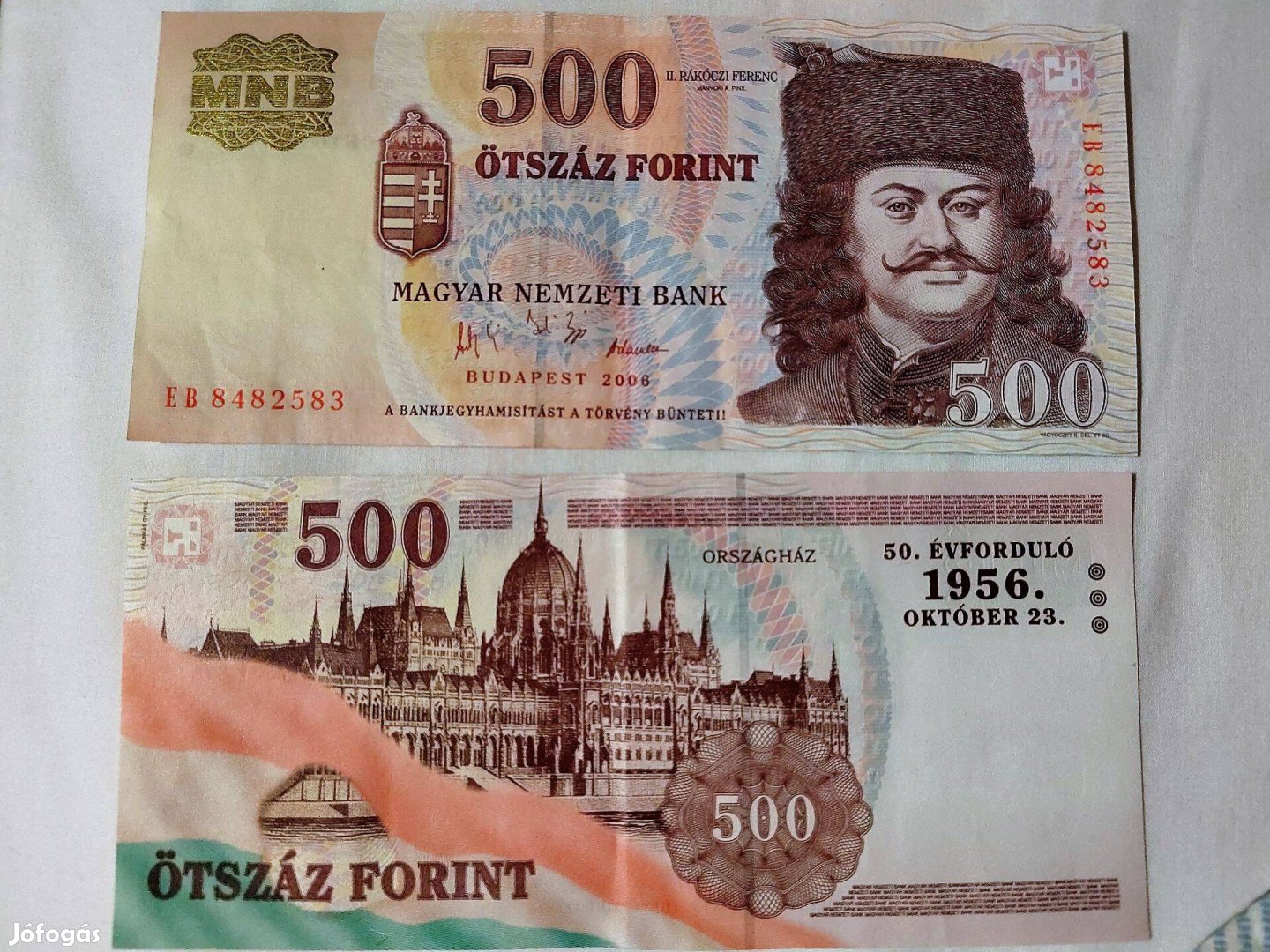 500 forintos bankjegyek 1956 külön nyomat