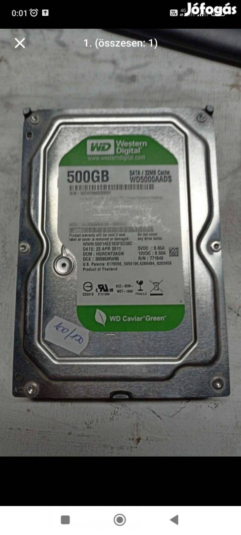 500 gb sata hdd