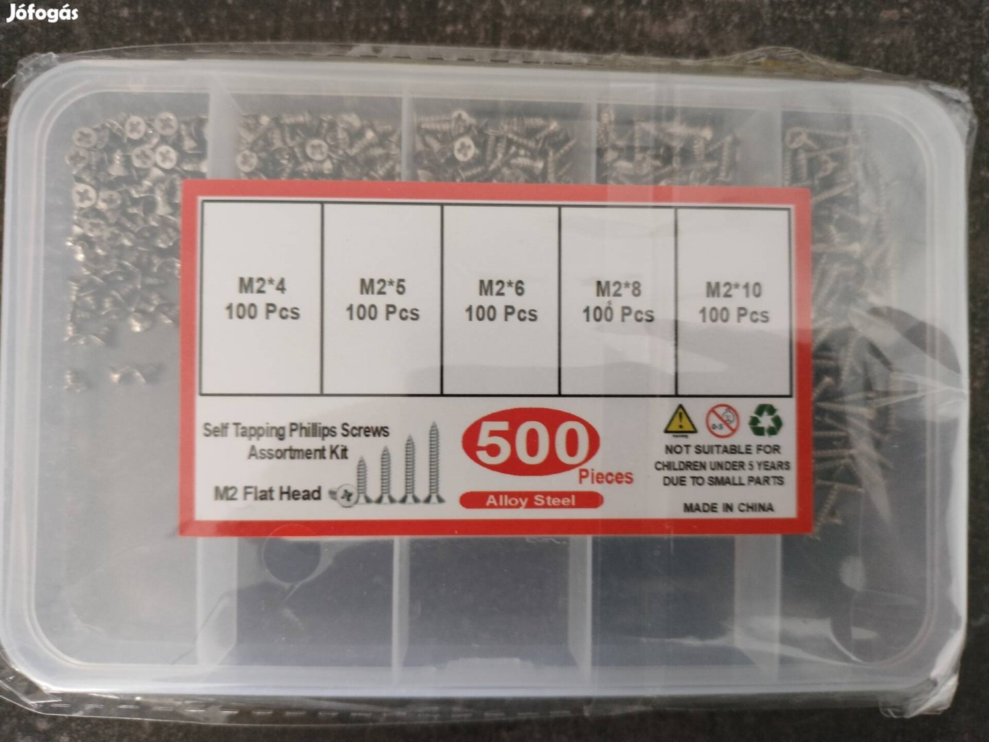 500db-os mikrocsavar készlet órákhoz 