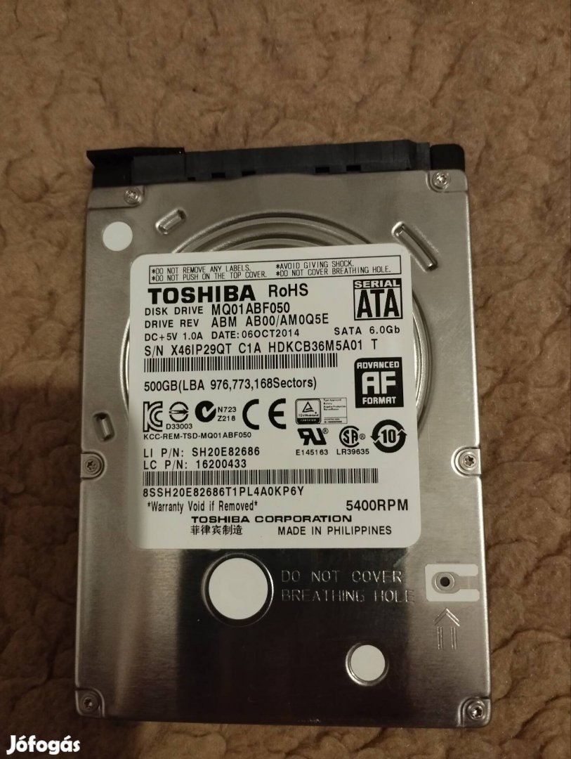 500gb Sáta HDD 