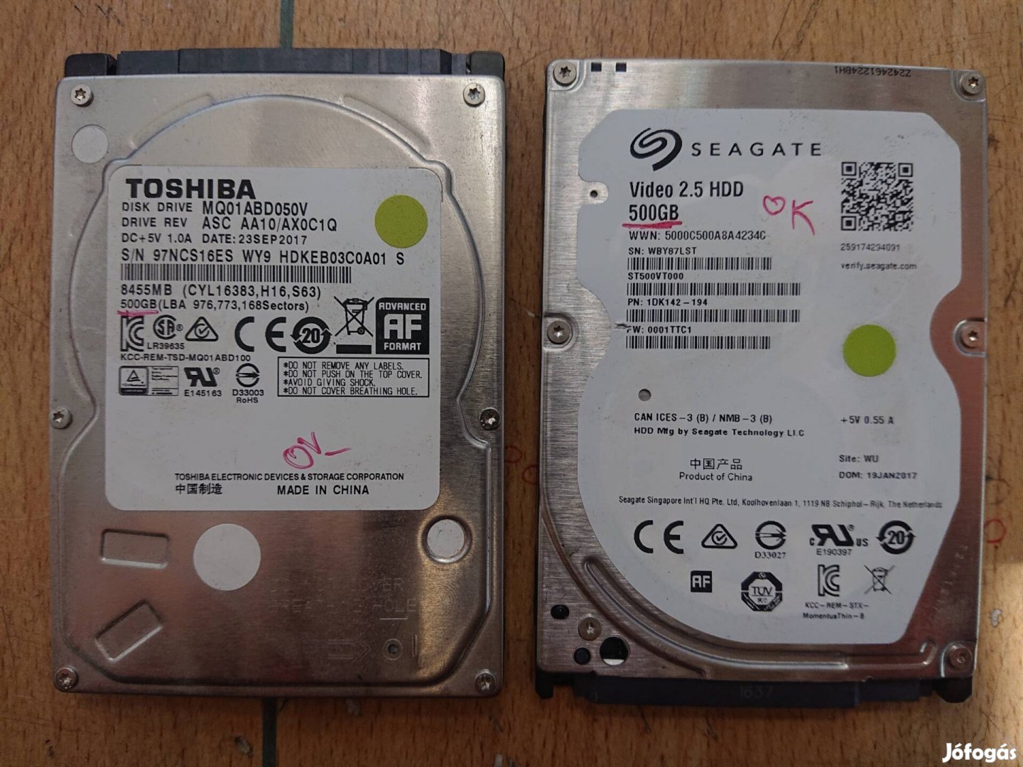 500gb laptop 2,5" hdd winchester eladó 