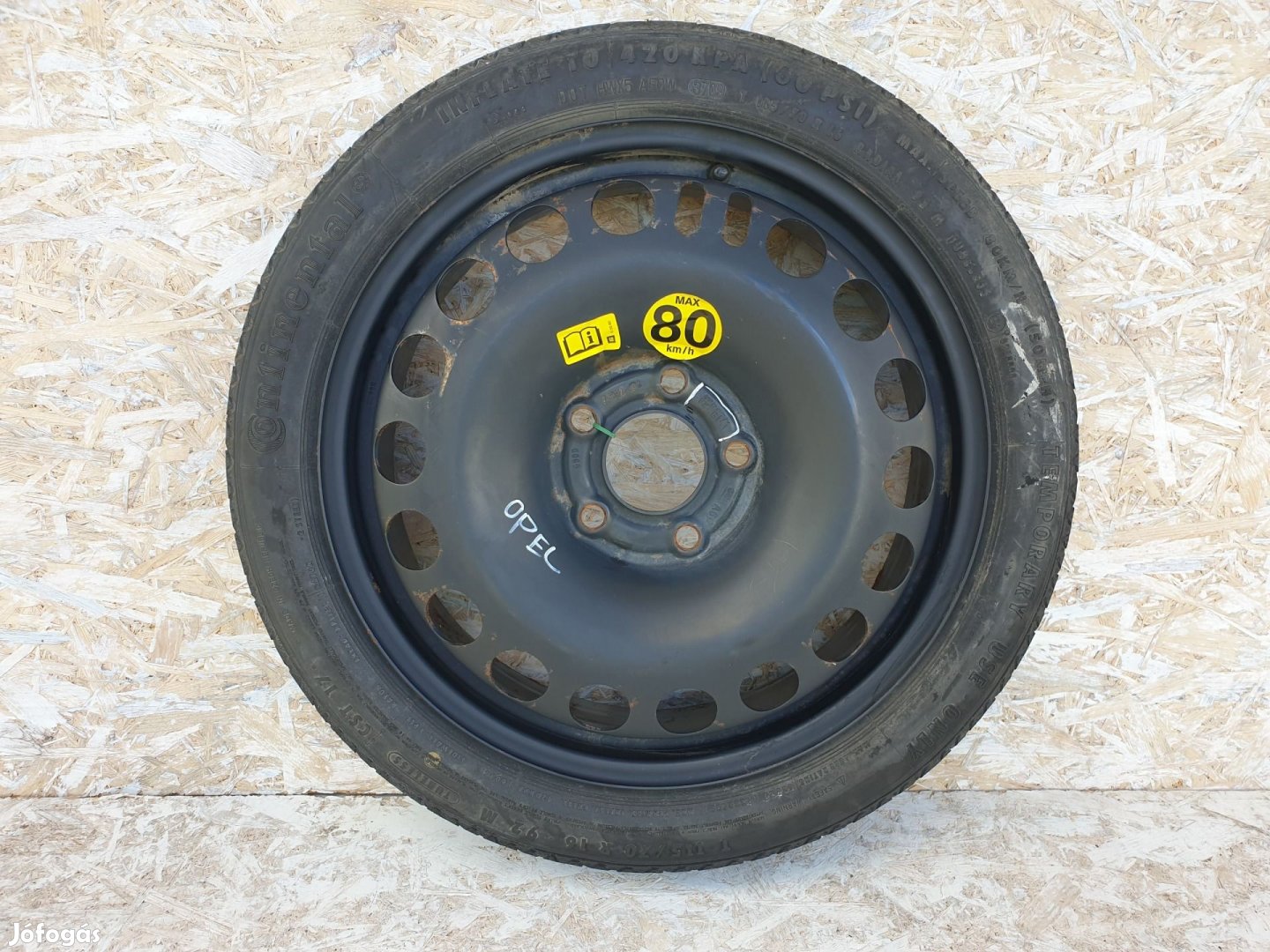 502819 Opel Vectra C, PÓTKERÉK, Continental 115/70R16, 5X110, ET41,