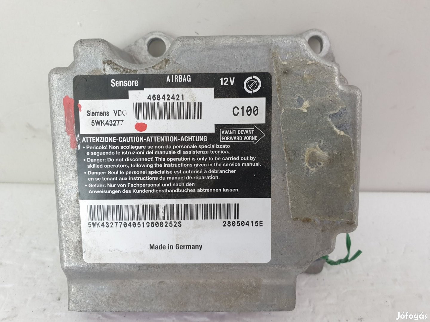 503023 Alfa Romeo 147, 2007, Légzsák Indító Elektronika, 5WK43277.