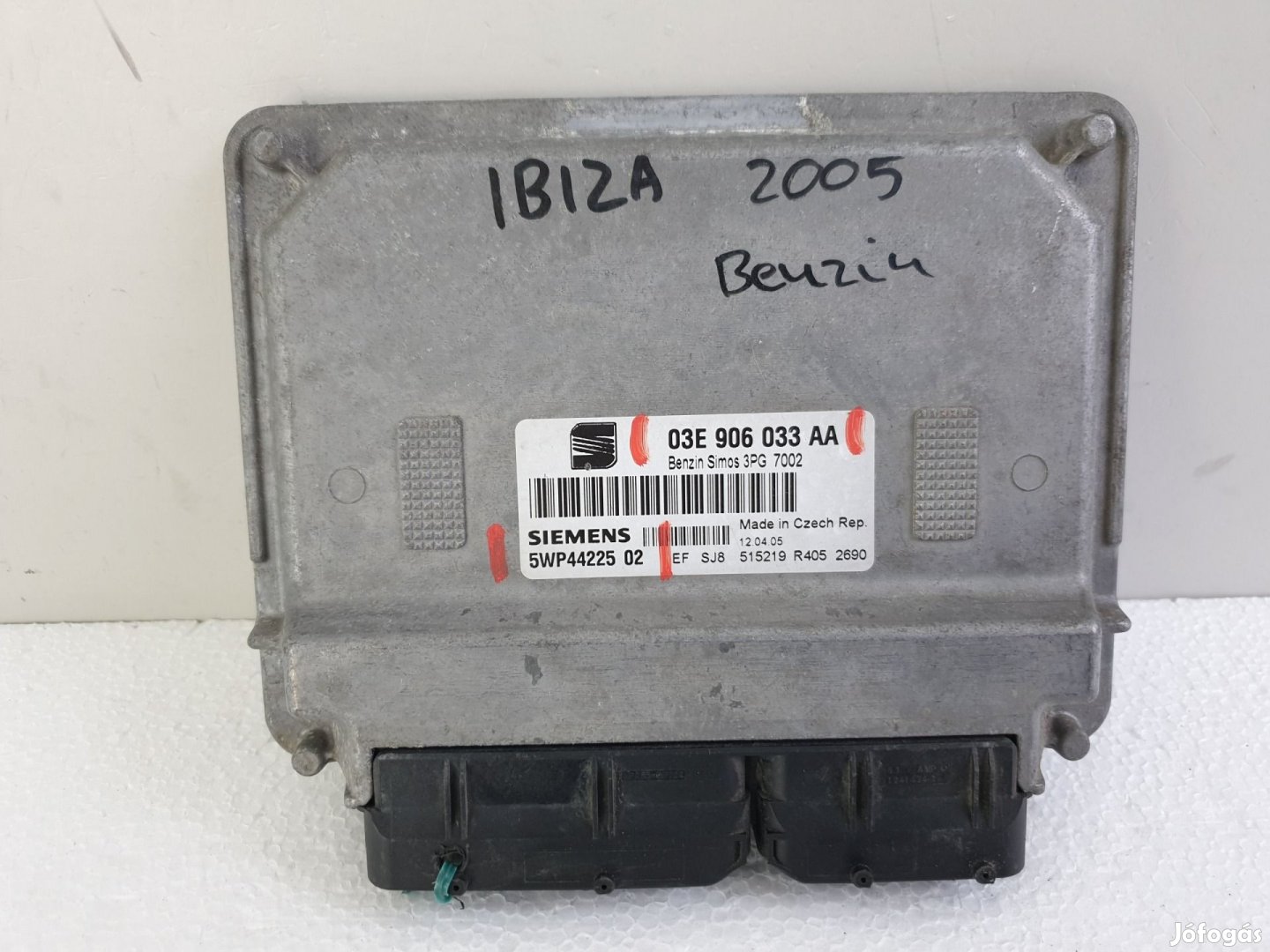 504329 Seat Ibiza 2005, Motorvezérlő, ECU, 5WP44225, 03E906033AA,