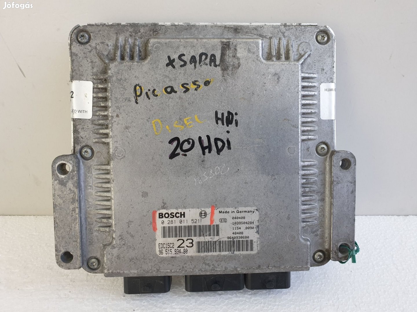 504357 Citroen Xsara Picasso, Motorvezérlő, Ecu, 9651593480,