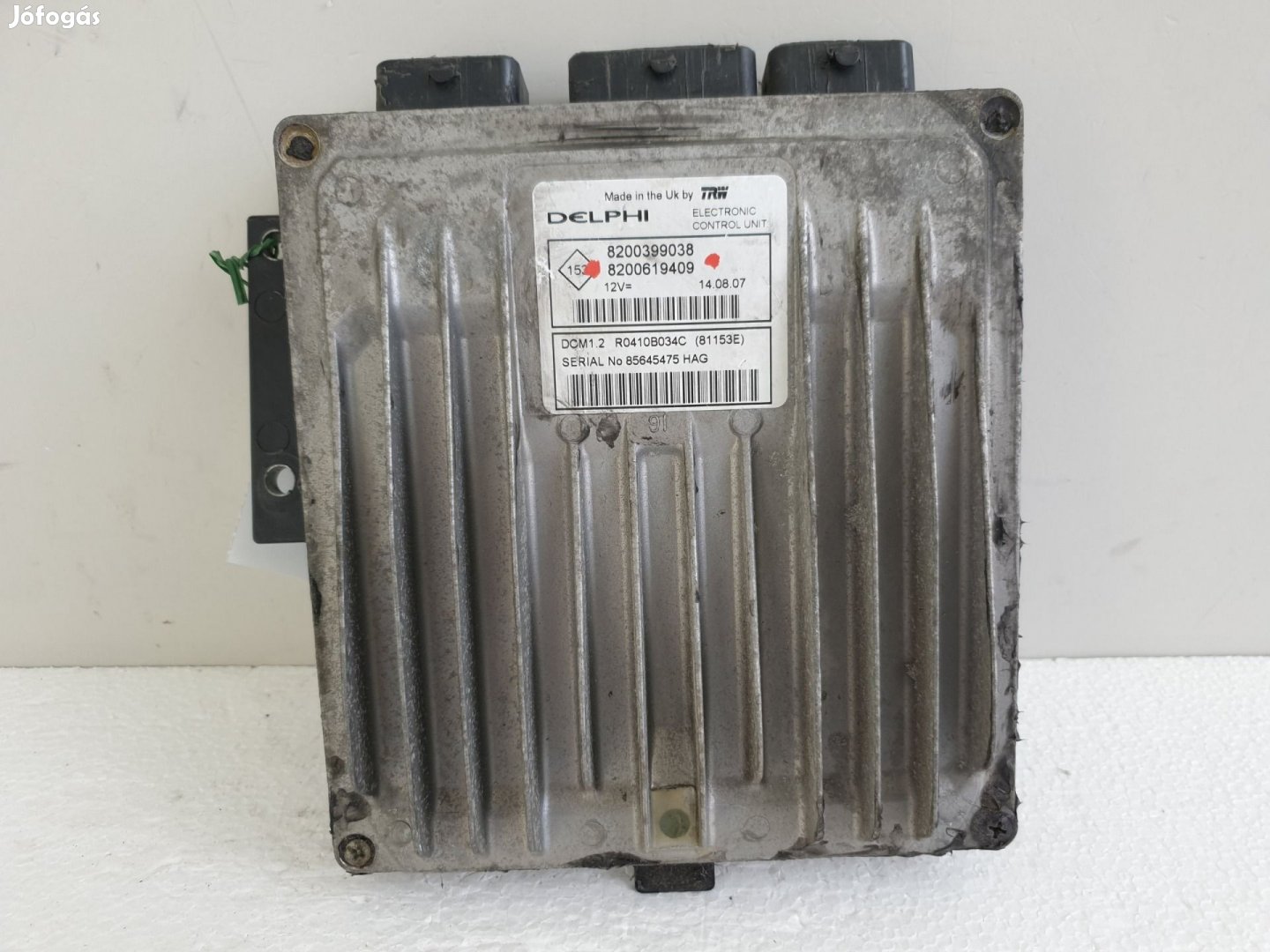 504375 Renault Modus 2007, Motorvezérlő, Ecu, 8200399038, 8200619409