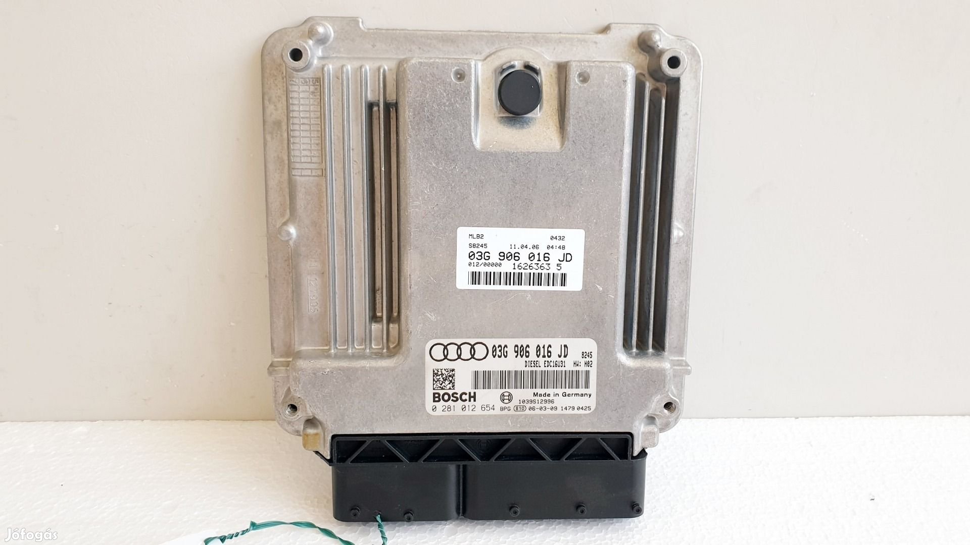508650 Audi A4 B7, 2006, Motorvezérlő, 0281012654, 03G906016JD,