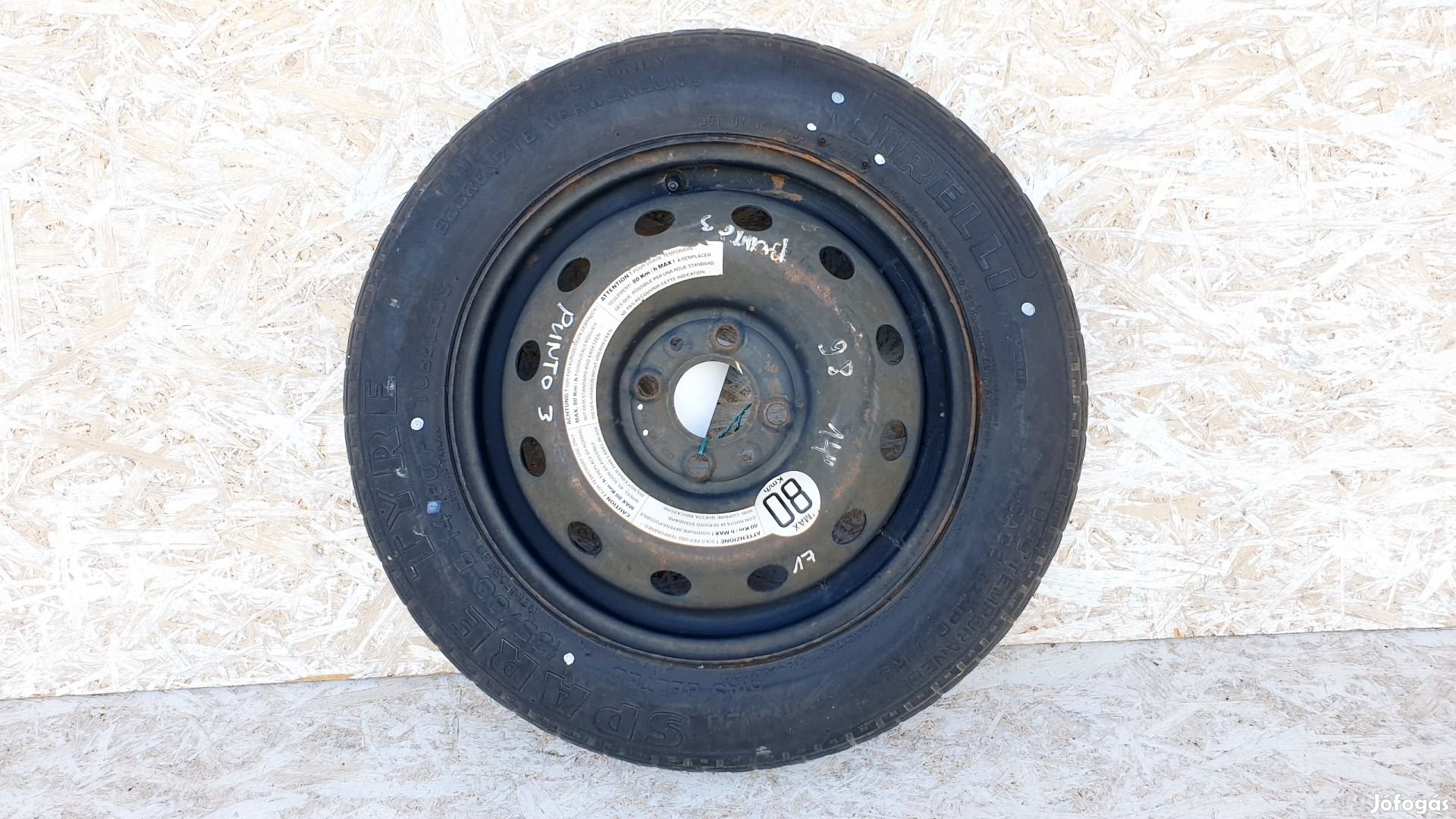 508976 Fiat Punto 2, 2004, Pótkerék, Mankókerék, 4x98, ET43, Pirelli
