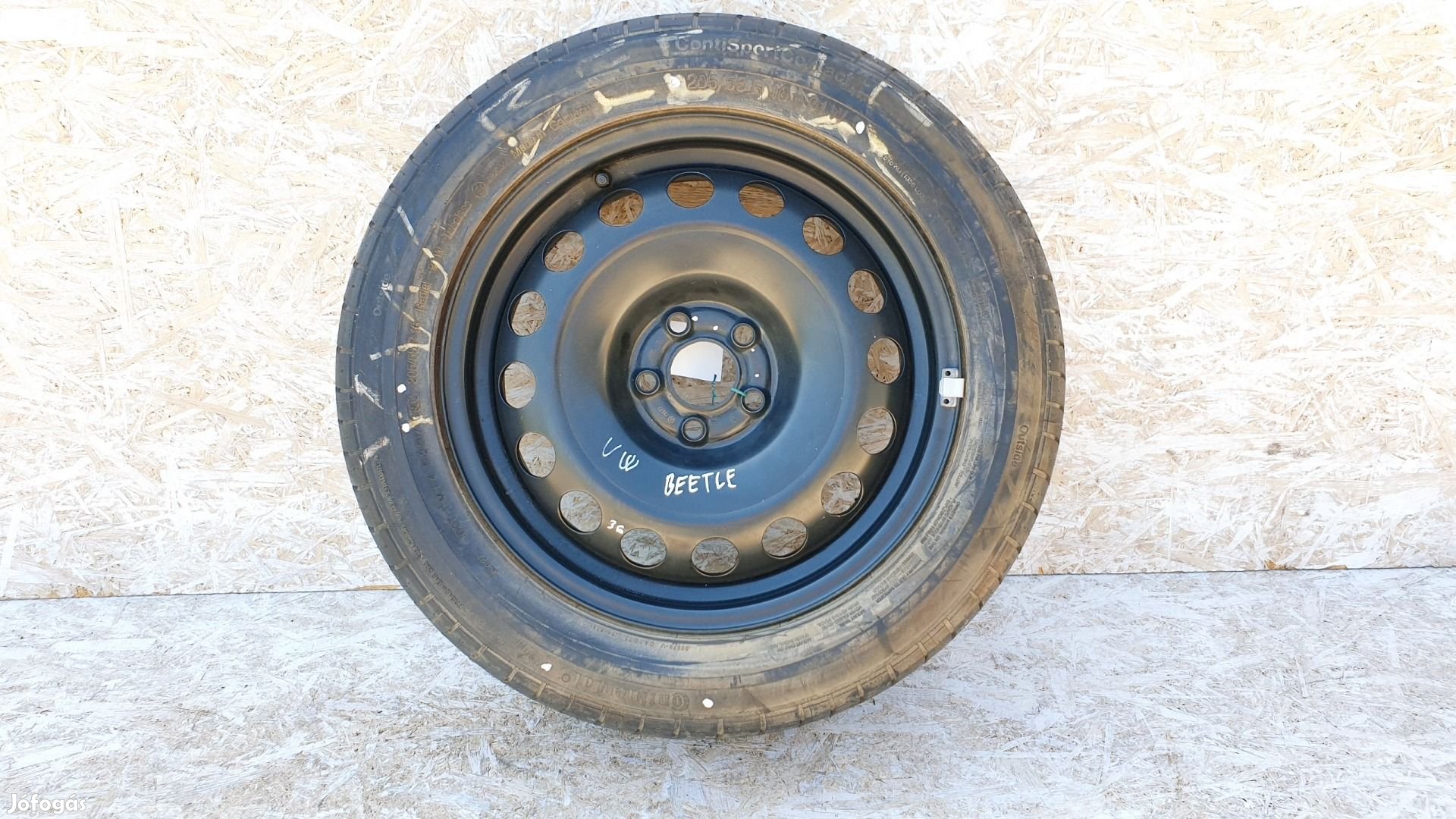 508995 VW Beetle 2002, Pótkerék, 5x100, ET42, Continental 205/55R16