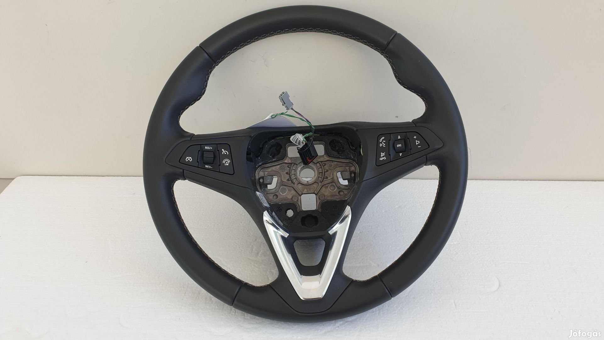 509972 Opel Corsa E, 2018, Bőrkormány, Multikormány, Kormány, FEHÉR
