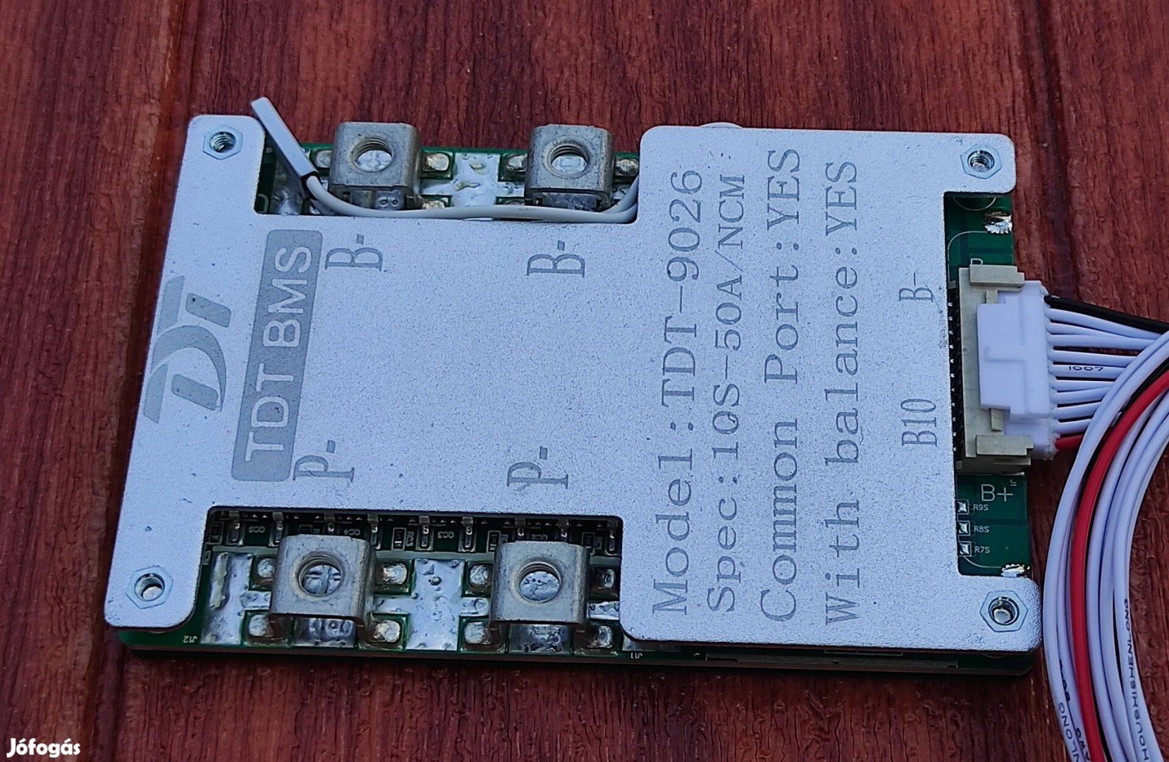 50A 10S 37V BMS áramkör hőmérsékletmérővel Li-ion akkumulátor pakkhoz