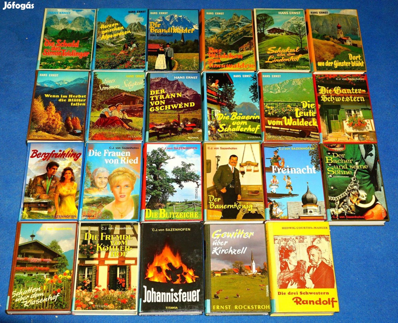 50 db-os német nyelvű könyv csomag régi könyvek regények