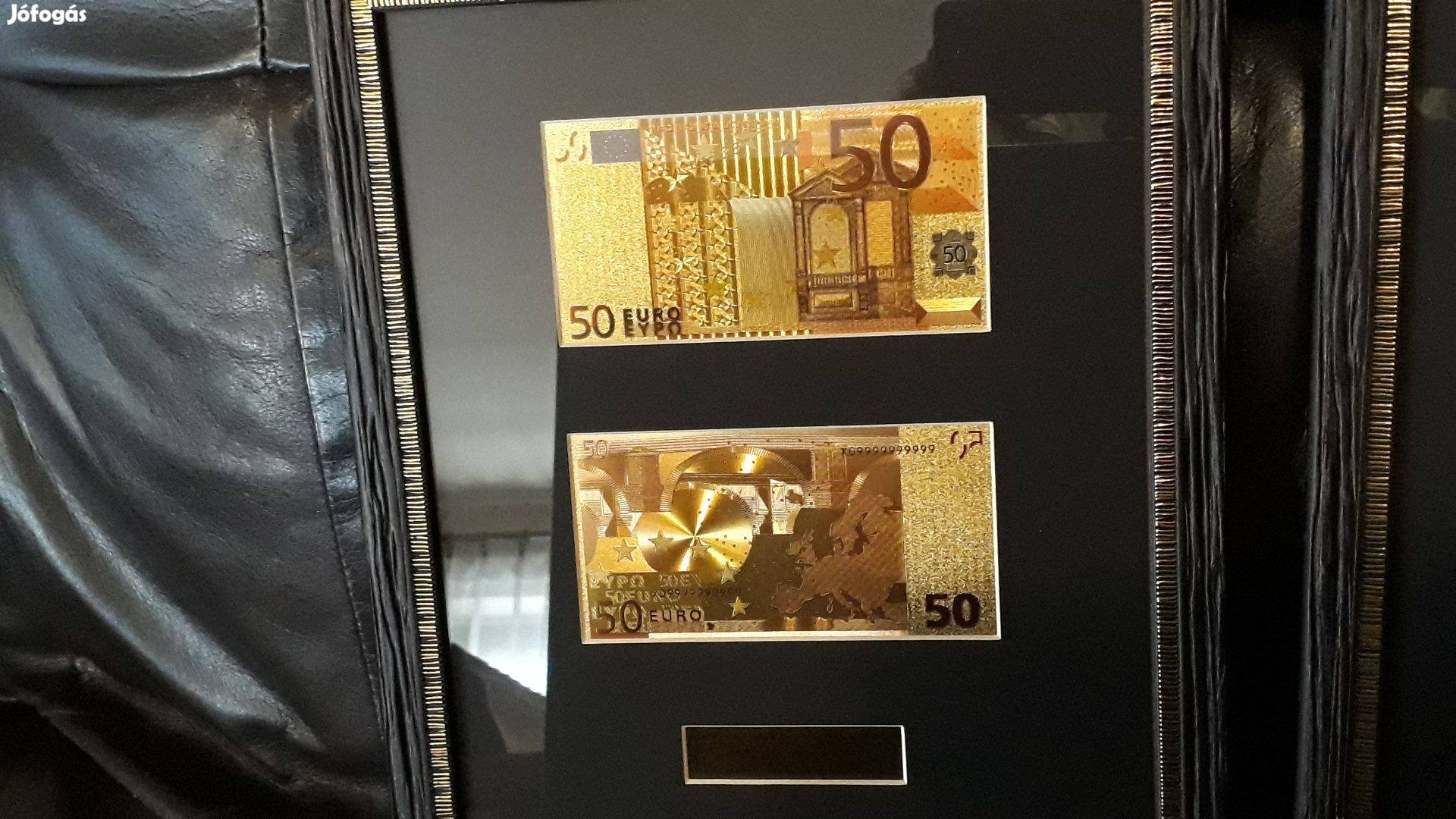 50-dik Születésnap Ajándék: Régi Magyar 50 Forint, Euro Arany Bankjegy
