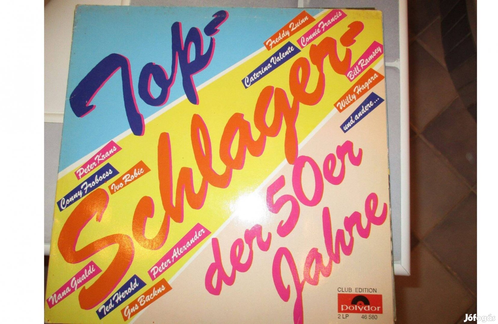 50-es évek top slágerei dupla bakelit hanglemez album eladó