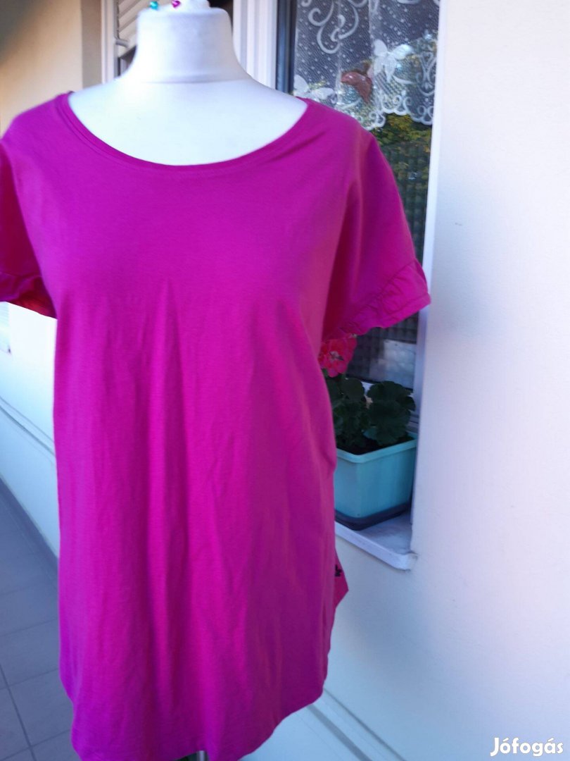 50-es pink szinű,divatos pamut női felső