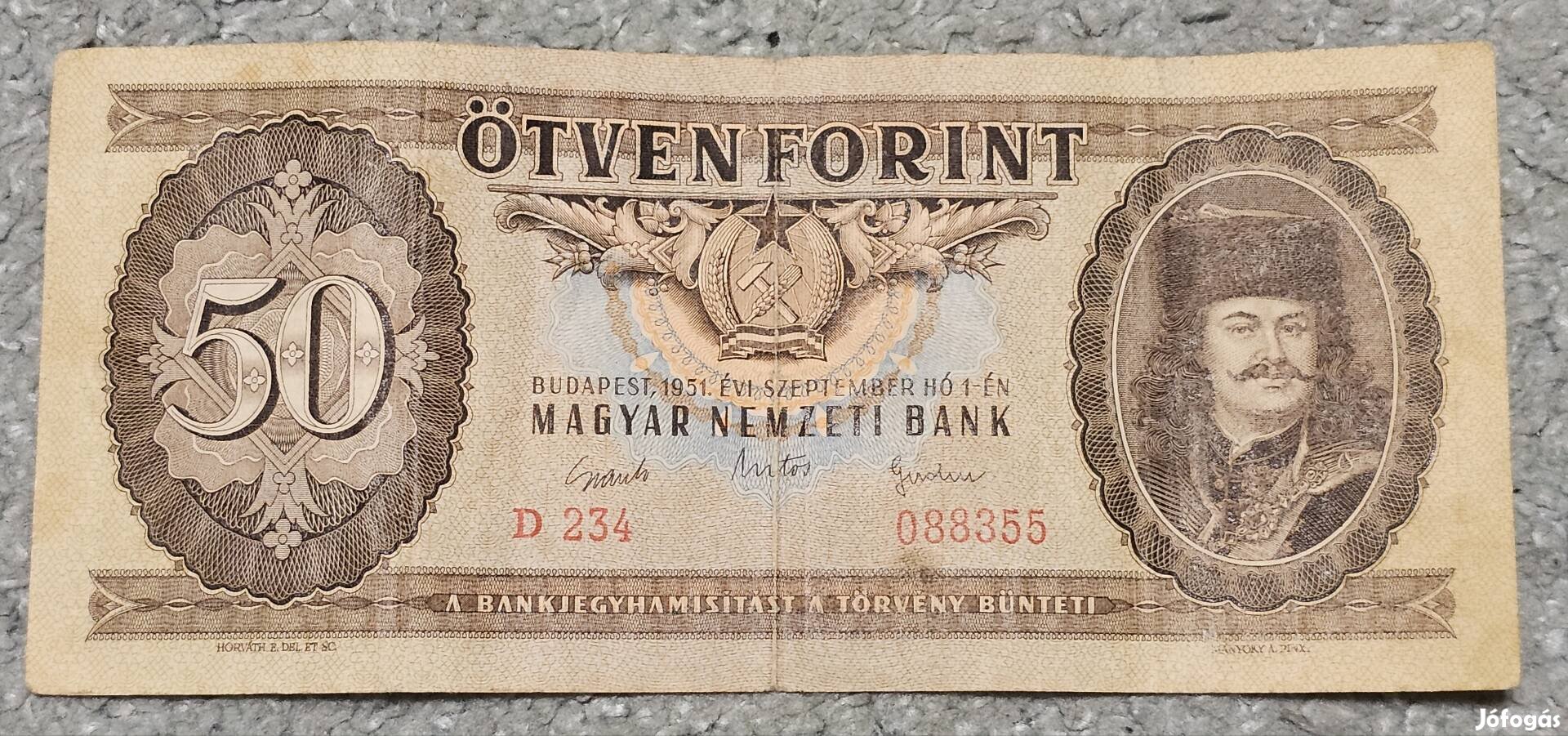 50 forint 1951 Ritka 