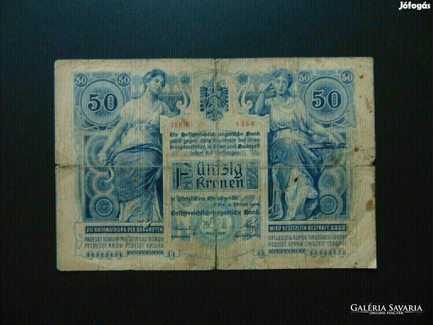 50 korona 1902 Tartásfok F Ritka